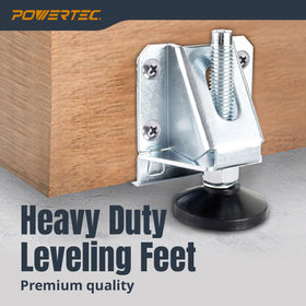 PowerTEC nylon base foot protects floors while enabling smooth repositioning.