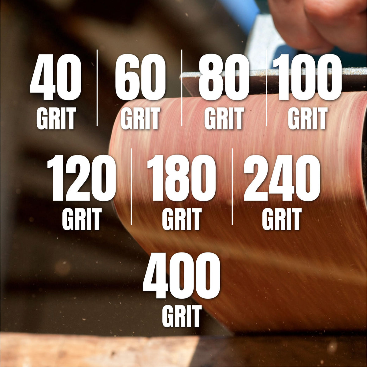 POWERTEC 10-piece 80 grit belt pack ready for projects