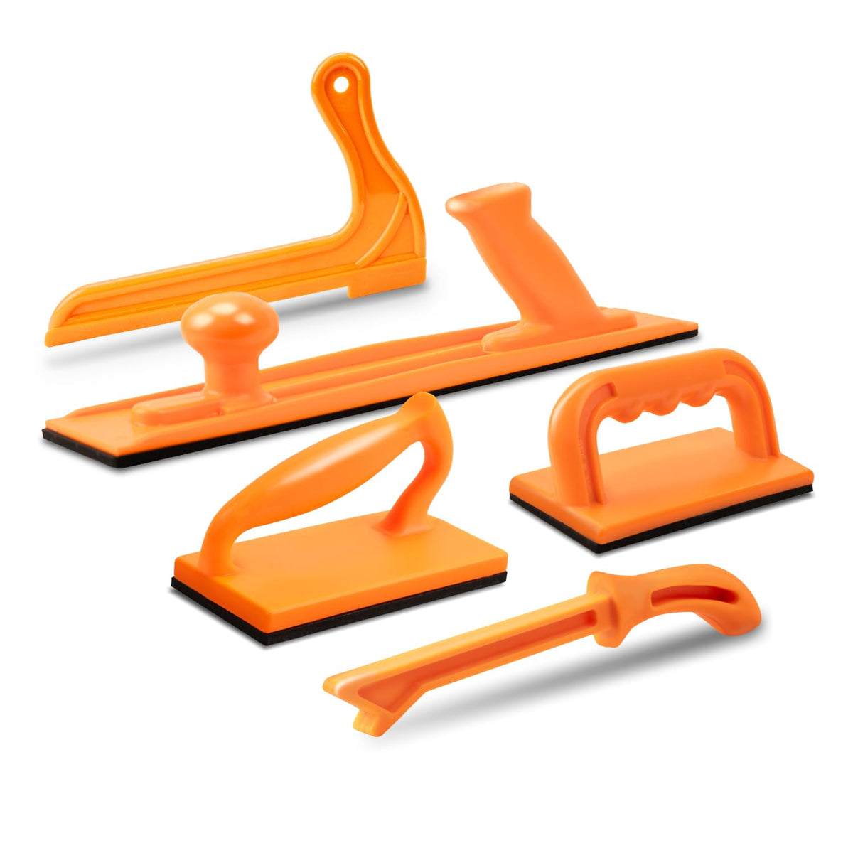 POWERTEC push block long hold-down provides secure stock control during cuts.
