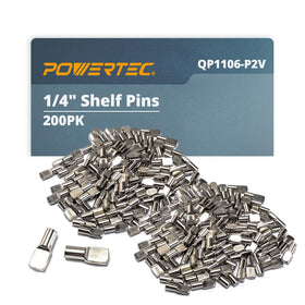 PowerTEC QP1106-P2V spoon shelf pins pack for sturdy shelving projects.