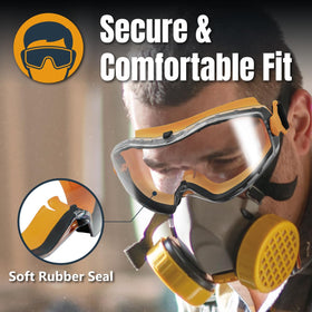 POWERTEC goggles offer an 180-degree field of view for wide protection.