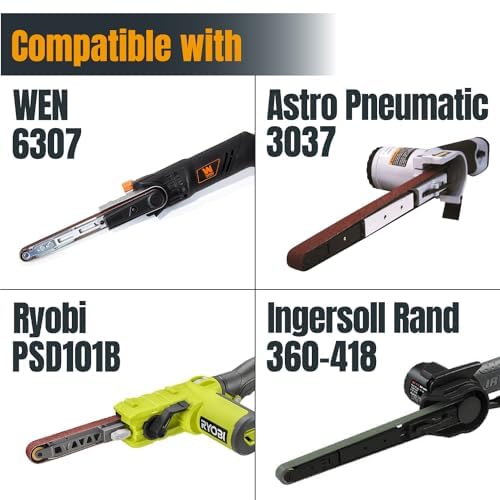 POWERTEC 50-pack box close-up highlighting the versatile grit assortment for projects.