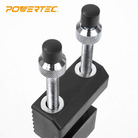 PowerTEC ridged knobs enable easy adjustment for stones from 5.5 to 9 inches.