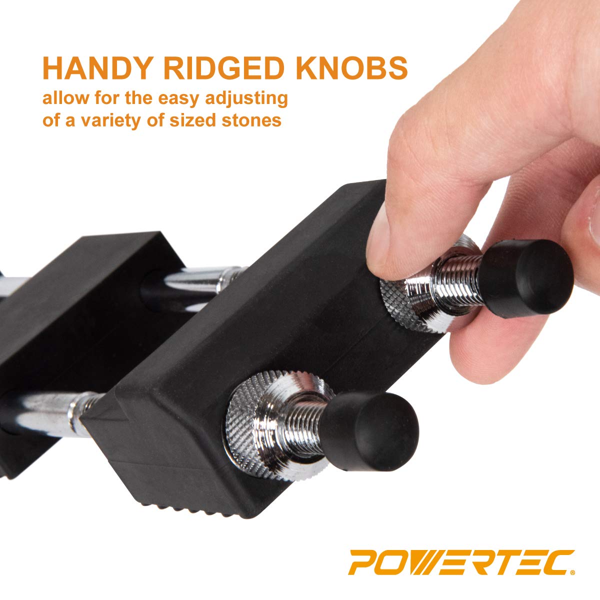PowerTEC diamond and oil stones compatibility supports versatile sharpening setups.