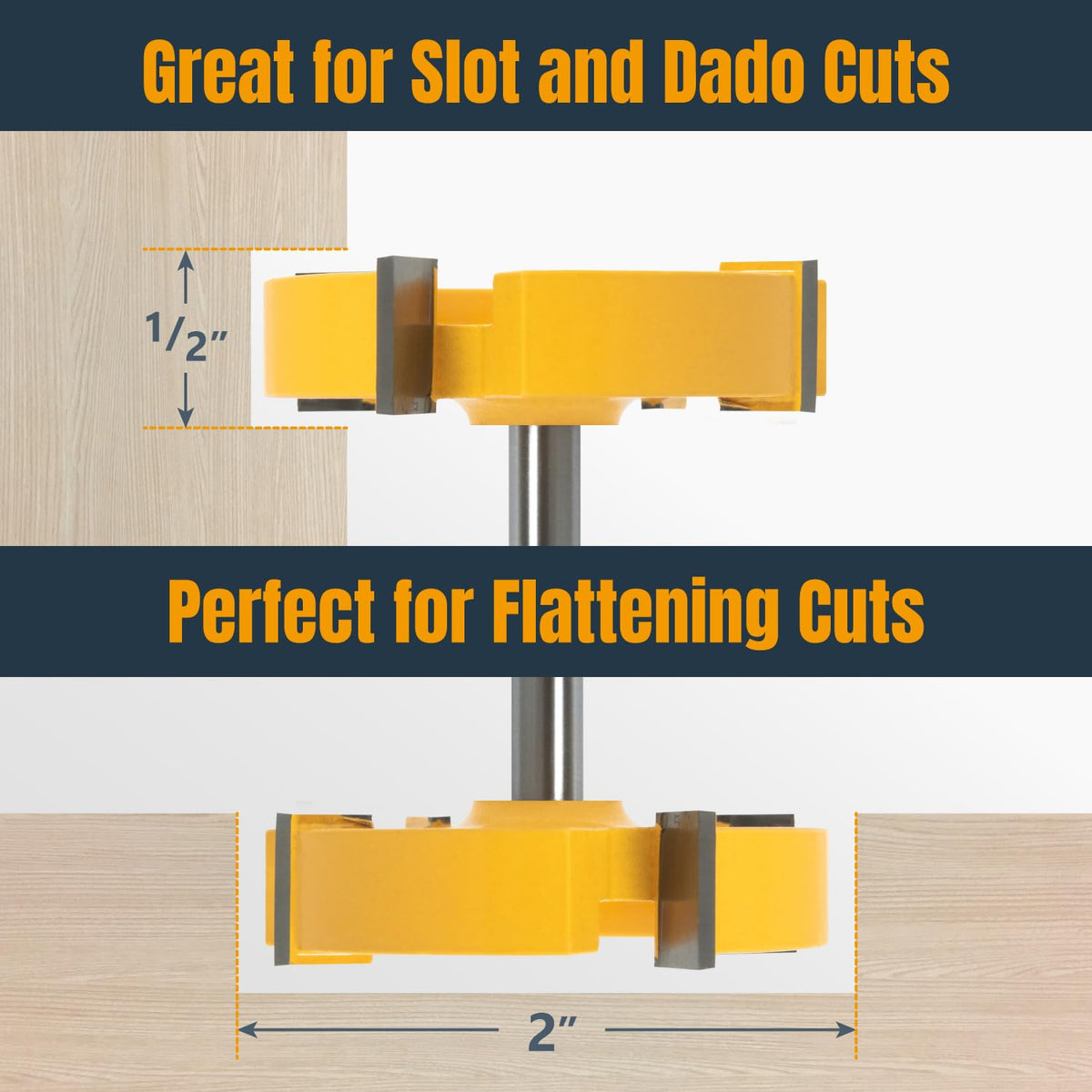 POWERTEC slab flattening bit in action delivering smooth cuts