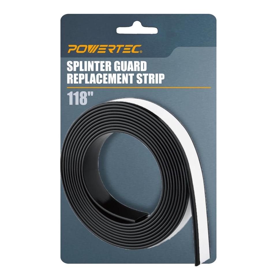 POWERTEC splinter guard replacement strip 118-inch close-up for clean edge cuts