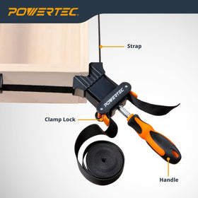 POWERTEC strap clamp nylon webbing band providing secure grip