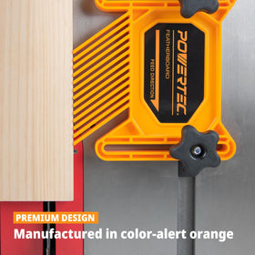 POWERTEC Tandem Featherboards with miter slot brackets for quick alignment.
