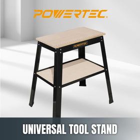 POWERTEC UT1002 32-inch height provides comfortable reach for benchtop machines.