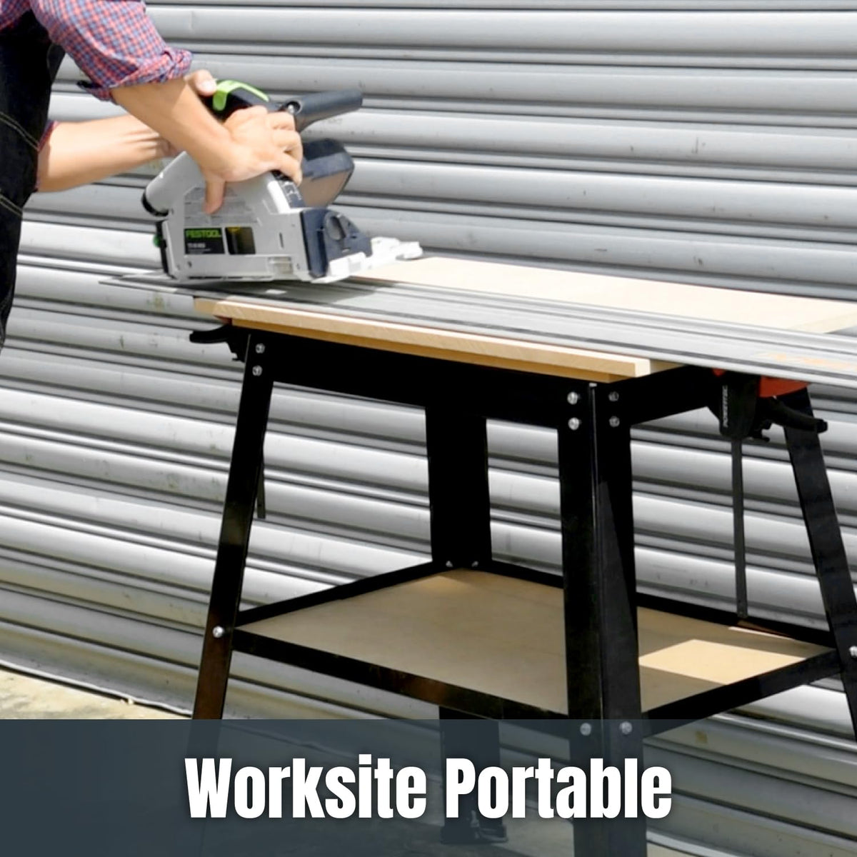 POWERTEC UT1002 heavy-duty steel frame supports up to 500 lbs.