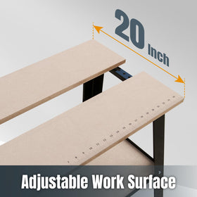 POWERTEC UT1002 storage shelf keeps tools and cords neatly organized.