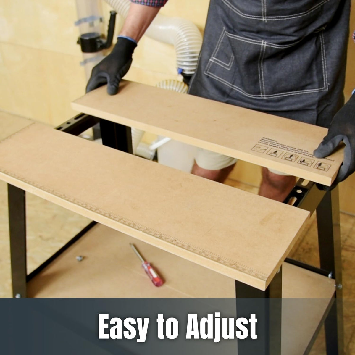 POWERTEC UT1002 tool stand accommodates a variety of small workshop machines.