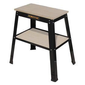 POWERTEC UT1002 top expanded for versatile tool fitting and stable work surface.