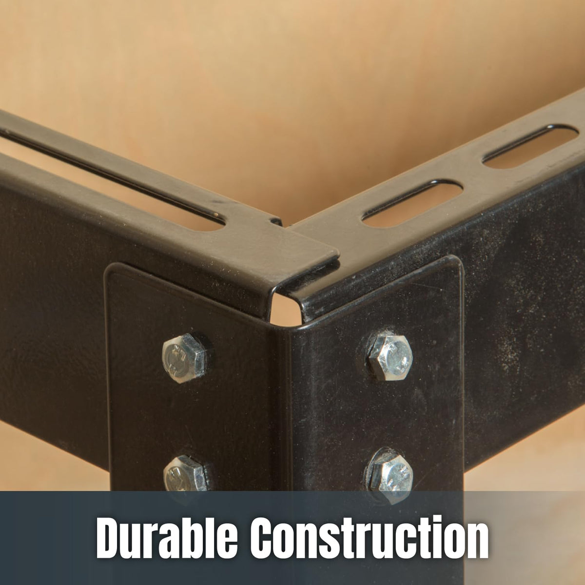 POWERTEC UT1002 rugged stand helps keep the workshop organized.