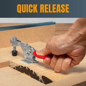 Vinyl grip on POWERTEC clamps adds comfort during longer use