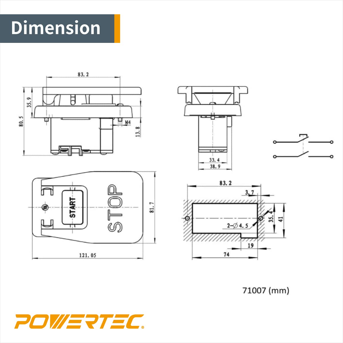 POWERTEC wiring diagram included to simplify installation.
