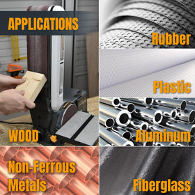 POWERTEC wood and metal work belts deliver efficient material removal