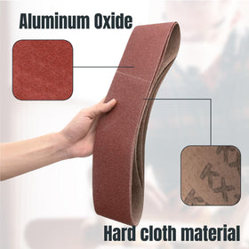 POWERTEC X-weight cloth backing belt resists tearing for long belt life