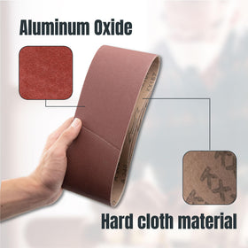 POWERTEC belt with X-weight backing for stable sanding