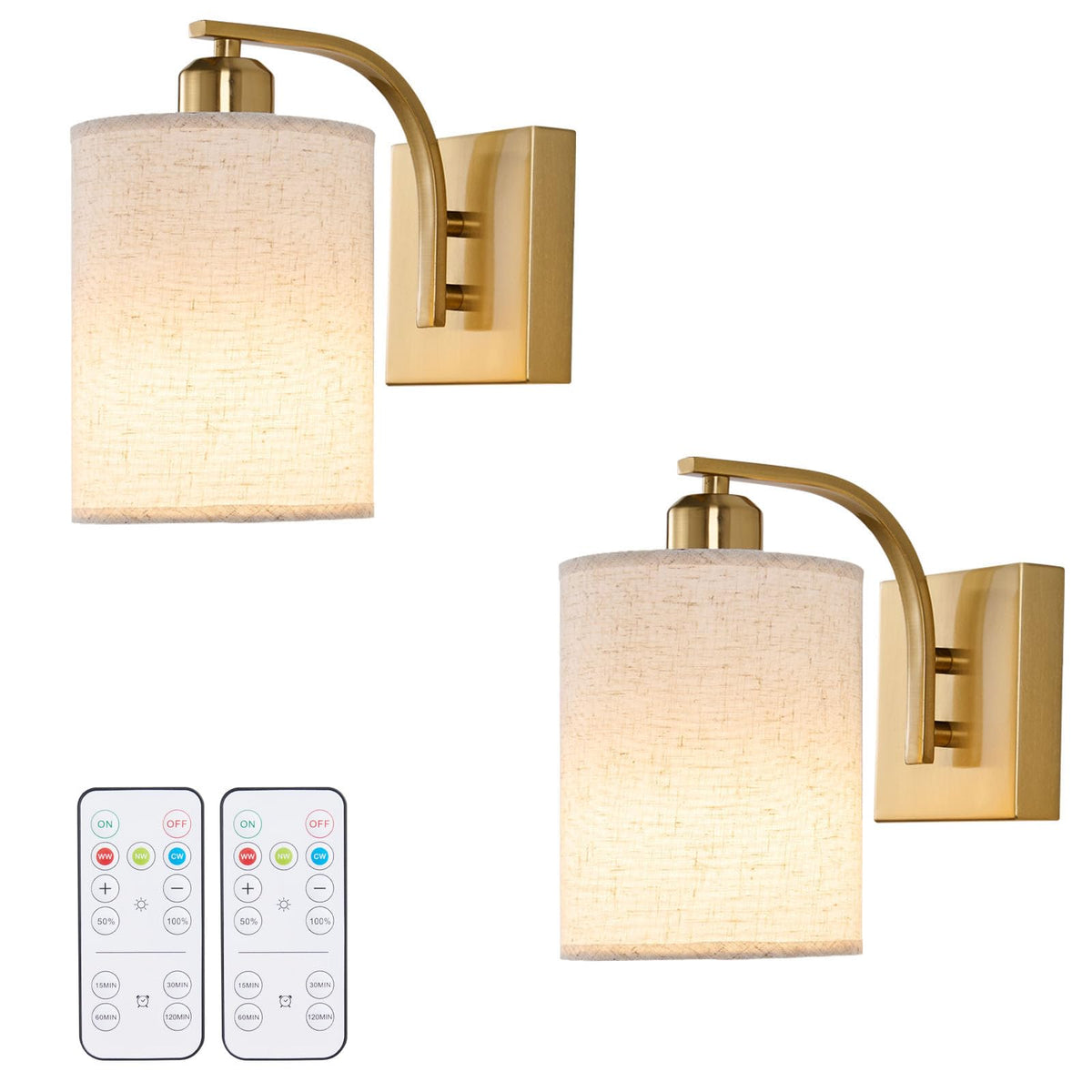 Powfloven Gold timer enabled wall light conserves energy and extends use