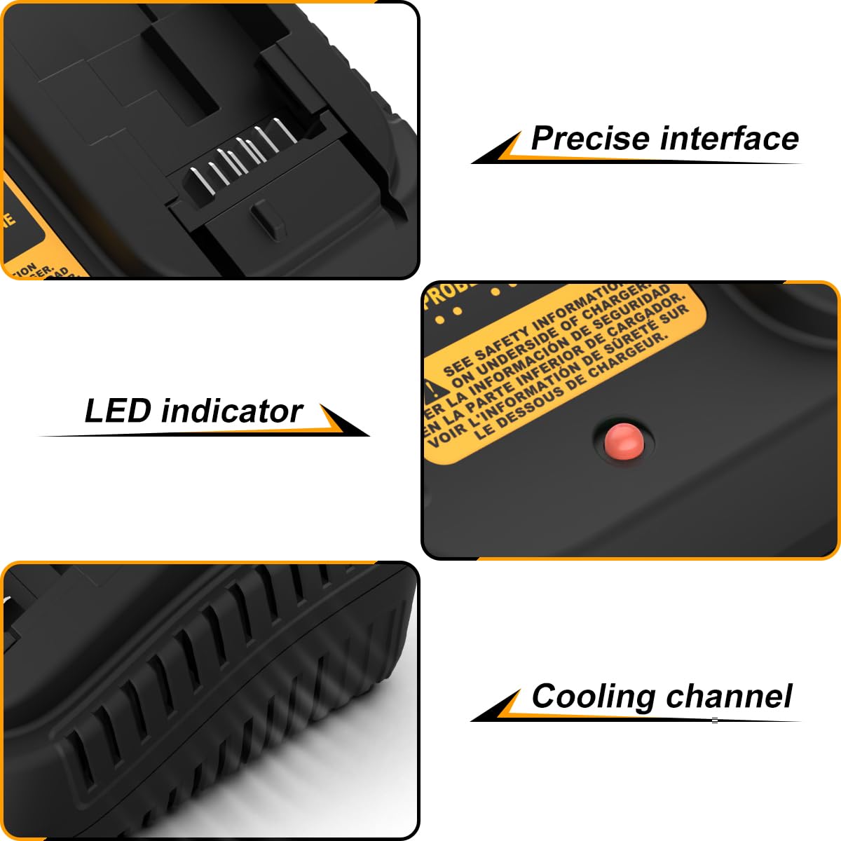 Powilling 12V DCB120 charging port view, fast recharging potential.