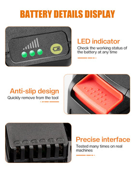 Powilling 2-Pack 3.5Ah 20V batteries stacked as a backup set