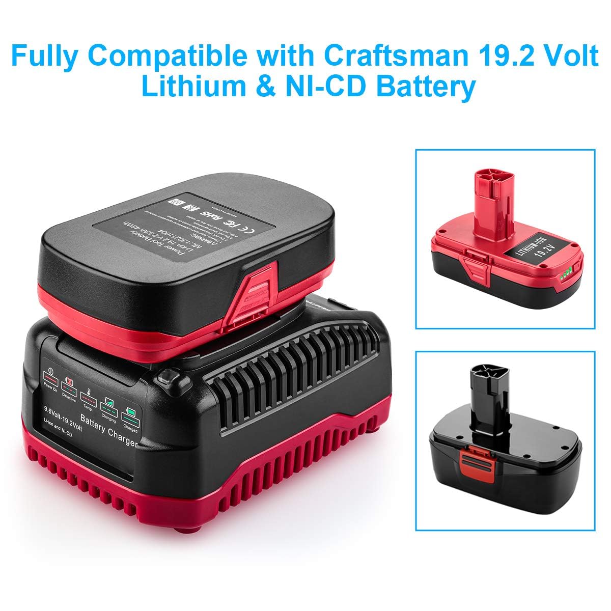 Powilling C3 battery LED indicator shows charge level for quick checks