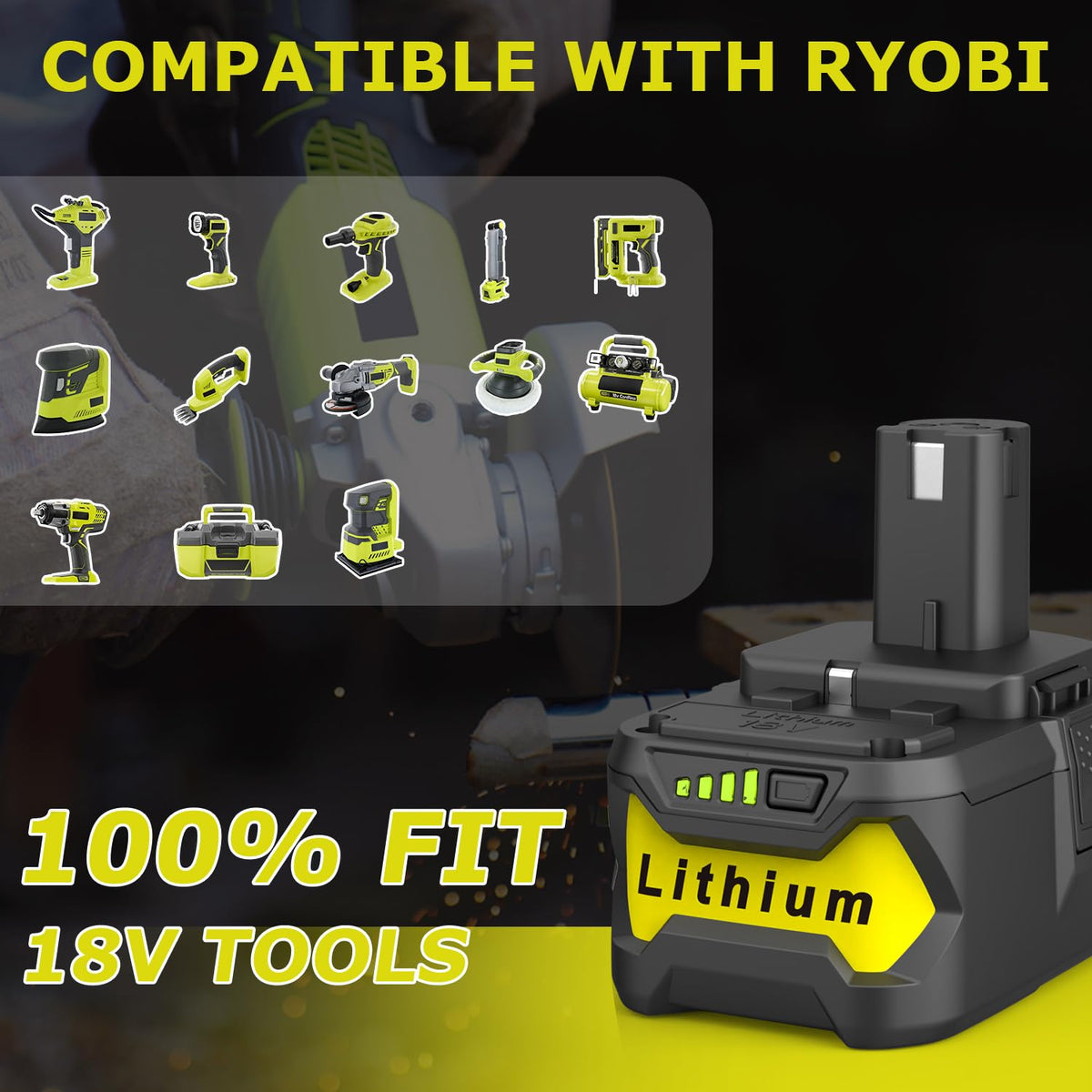 Powilling-compatible-models-p102-p109 shows wide compatibility with Ryobi 18V ONE+.