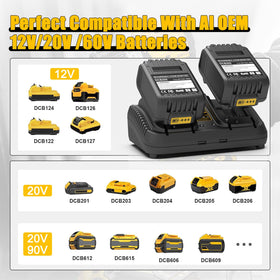 Powilling DCB102BP dual-battery charging in one station.