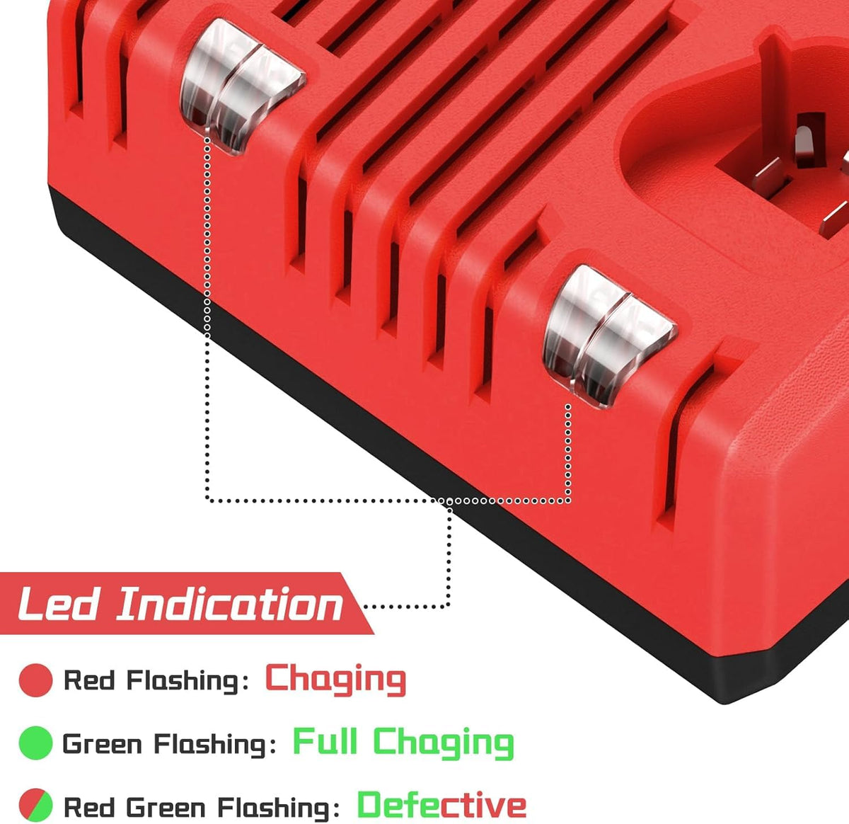 Powilling dual voltage charger supports 100-240V input worldwide use