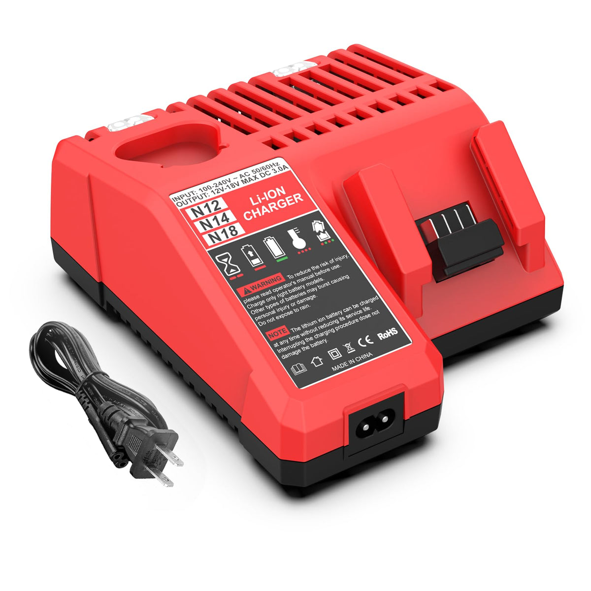Powilling dual voltage charger with 12-month warranty and support