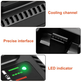 Powilling LCS40 charger, standard US plug compatible with 100-240V outlets.