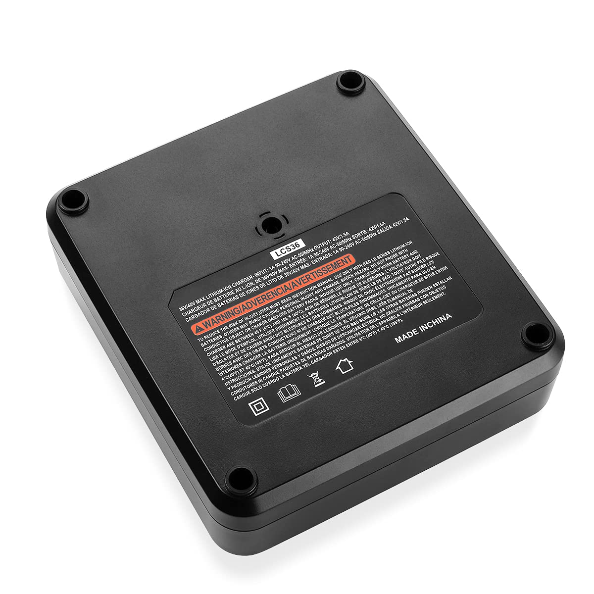 Powilling charger packaging includes safety certifications.