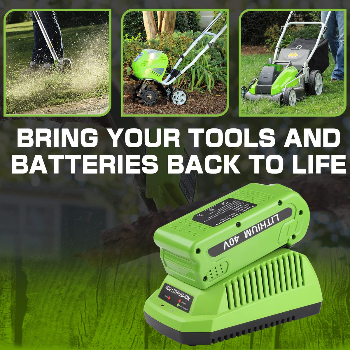 Powilling replacement for GreenWorks 40V G-MAX tools