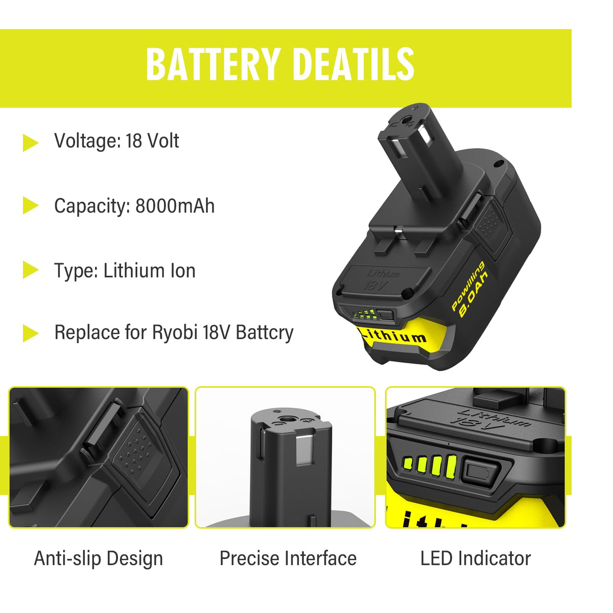 Powilling ryobi-18v-oneplus-compatibility supports many models for versatile use.