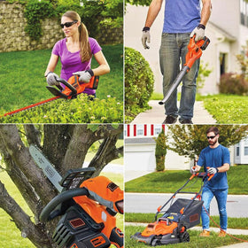 Powilling suitable for lawn mower and outdoor tool use with Black & Decker systems.