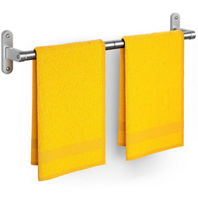 Powools brushed nickel towel rack wall mount for easy towel access