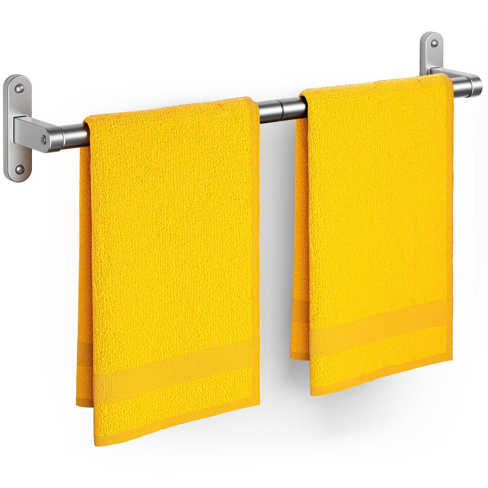 Powools brushed nickel towel rack wall mount for easy towel access
