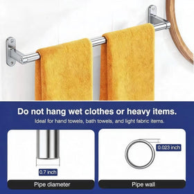 Powools brushed nickel towel bar resists daily wear for long term use