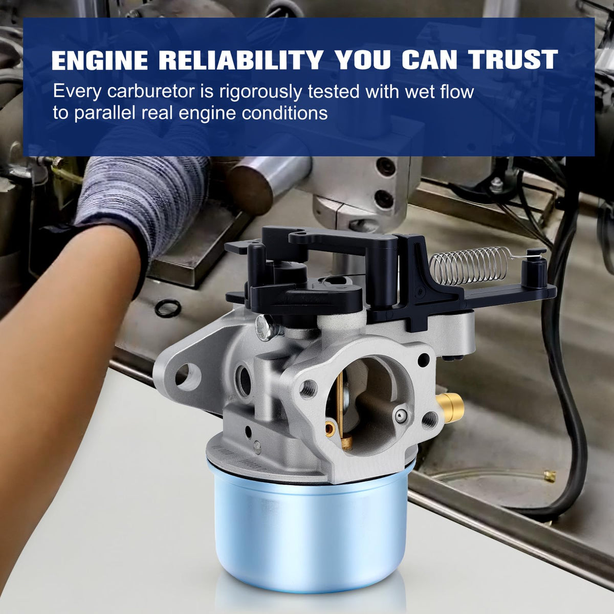 Powtol fuel filter included helps shield the carburetor from debris and wear.