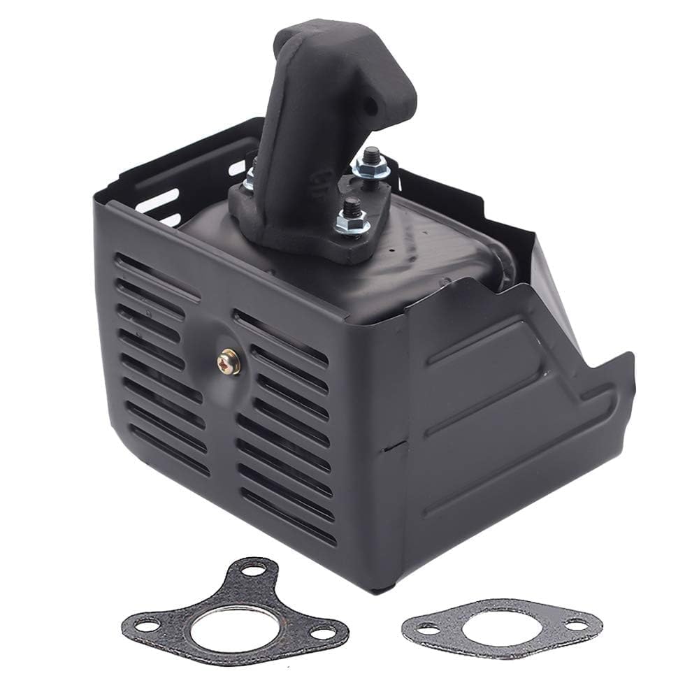 Powtol muffler installed on engine demonstrates compatibility and steady operation