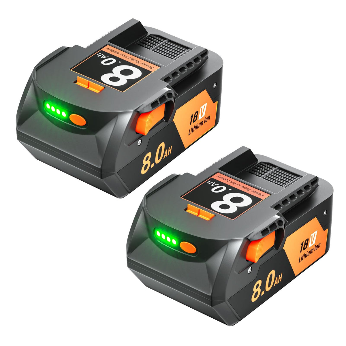 POWTREE 2Pack 18V battery for Ridgid compatible with 18V tools for longer operation