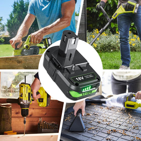 PowTree 4000mAh Ryobi P109 battery with safety protections and steady power