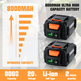 Powtree 8000mAh 20V battery fits WG630 WG620 and more for Worx.