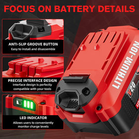 POWTREE compact battery design for portable tool kits