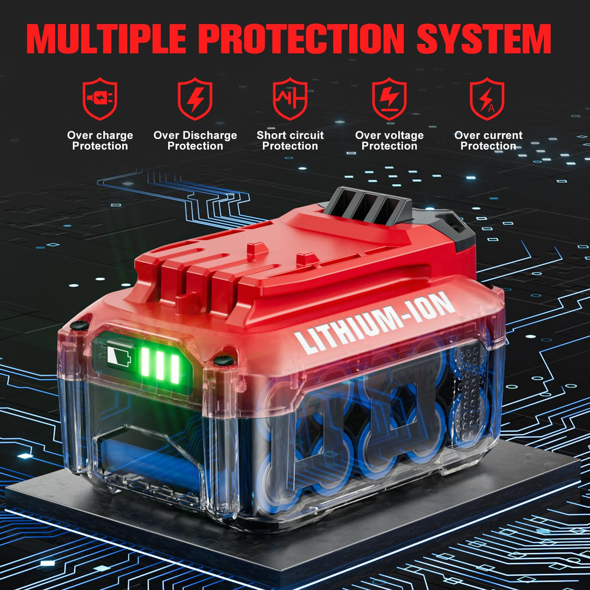 POWTREE battery compatible with Craftsman V20 tools for extended runtime