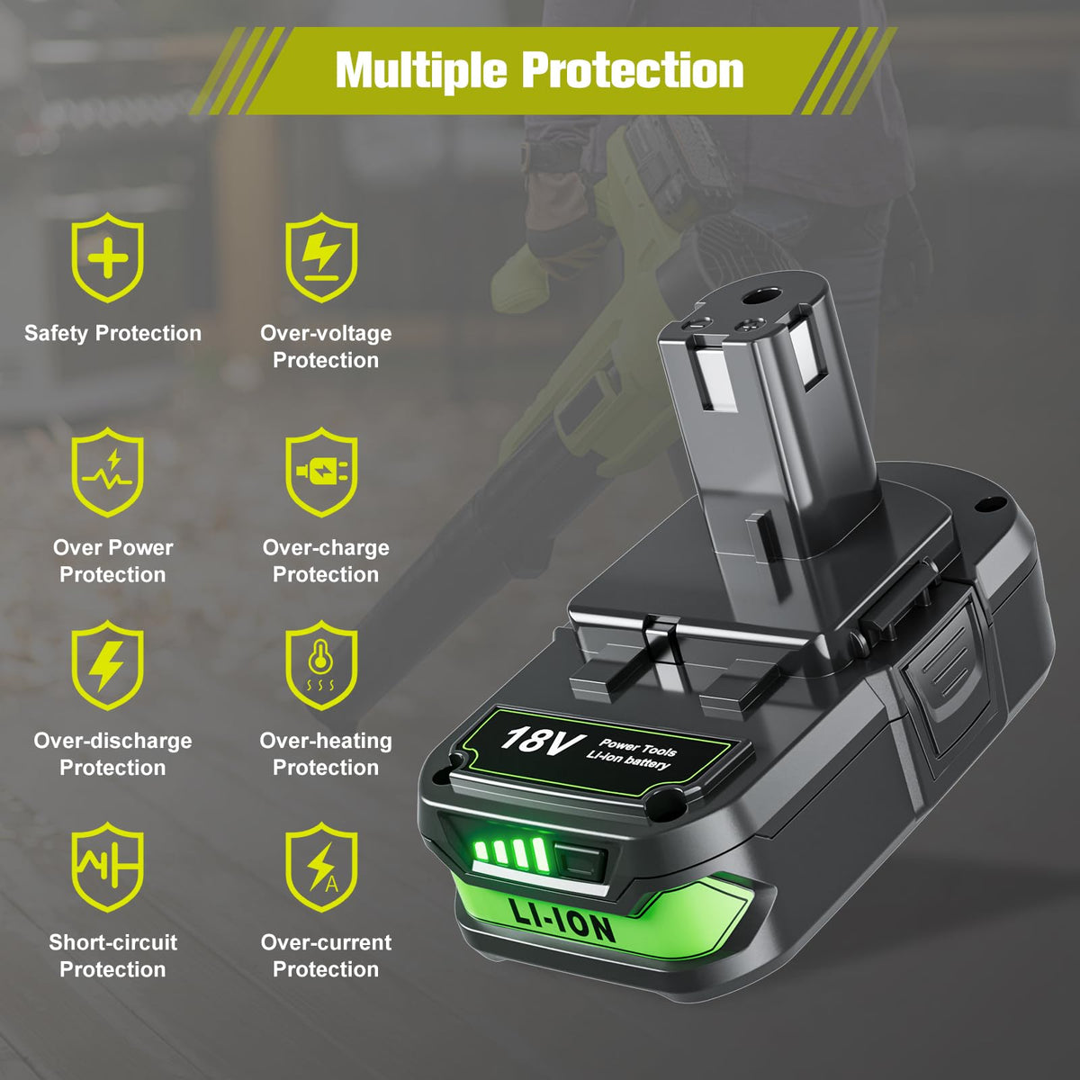 POWTREE P117/P118 fast charging capability powers tools quickly and efficiently