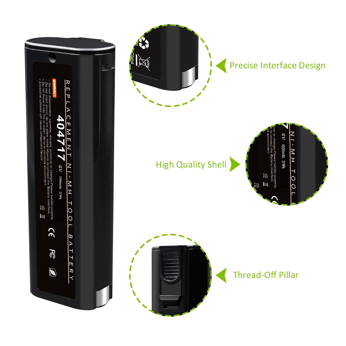 POWTREE protective outer case and shock-absorbing liner safeguard the cells