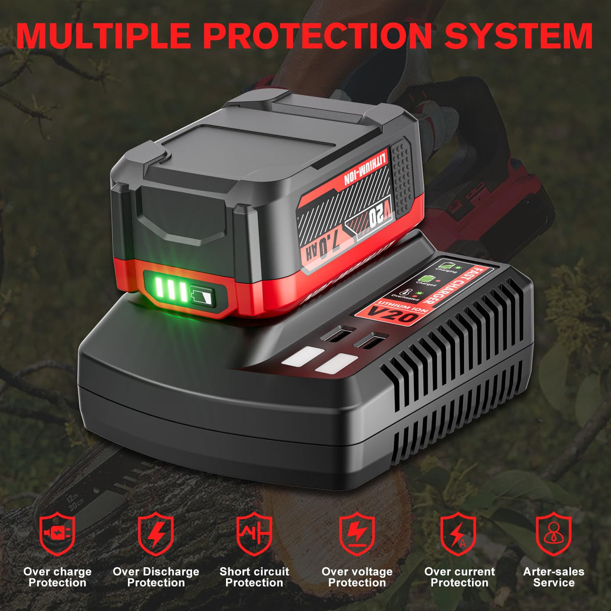 POWTREE rapid-charge technology reduces downtime between tasks