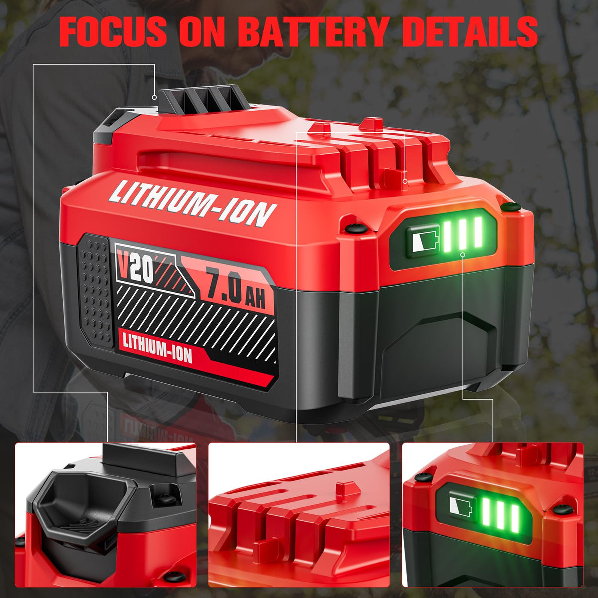 Powtree ready-to-charge indicator close-up for convenient charging